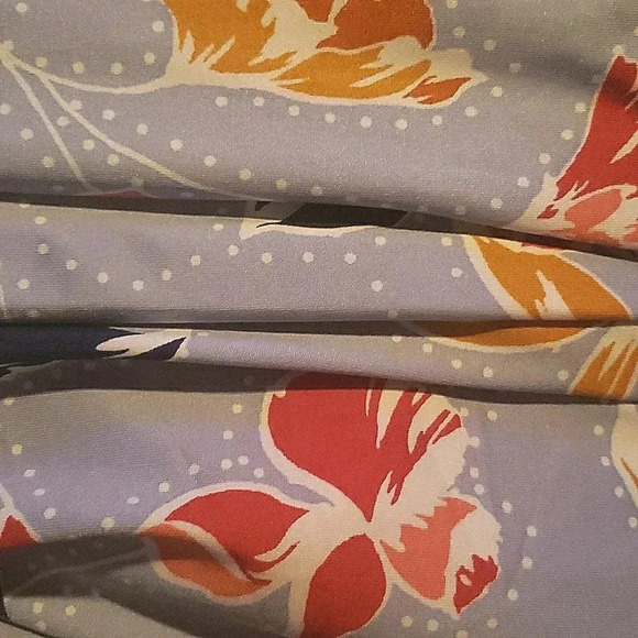 Vintage Plussize 1XL Hawaiian Wide Leg Soft Stretch Slip-On Retro Jumpsuit - Picture 4 of 4